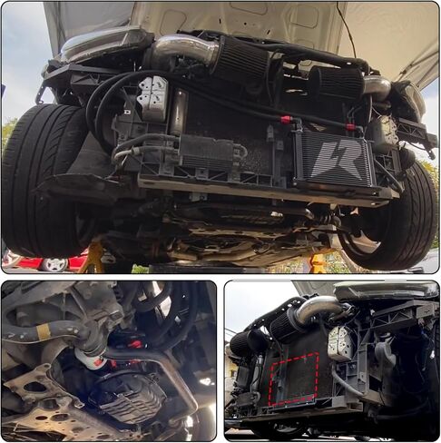 مجموعة مبرد الزيت 25 صفًا AN10 مع محول مرشح متوافق مع Nissan Z33 2003-2008 350Z FAIRLADY 370Z Z34 أسود in Kuwait