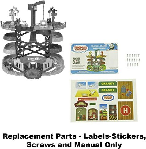 Replacement Parts for Fisher-Price Thomas and Friends Trains and Cranes Super Tower Playset GXH09 - Replacement Labels - Stickers, Screws and Manual in Kuwait
