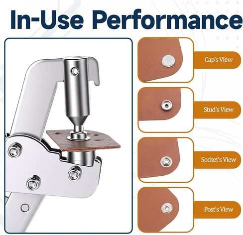 Premium Snap Fastener Tool with Case and 120 Sets 15mm Stainless Steel Snaps, Heavy Duty Snap Fastener Tool, Heavy-Duty Snaps Button Kit for Fabric/DIY Sewing/Leather/Boat Cover/Canvas/Tarps/Repairs in Kuwait