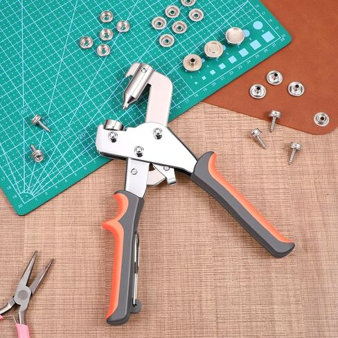 Premium Snap Fastener Tool with Case and 120 Sets 15mm Stainless Steel Snaps, Heavy Duty Snap Fastener Tool, Heavy-Duty Snaps Button Kit for Fabric/DIY Sewing/Leather/Boat Cover/Canvas/Tarps/Repairs in Kuwait