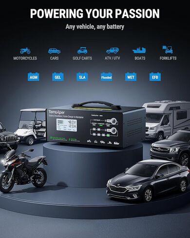 P48 Professional-Grade Universal Smart Battery Charger | 6V 8V 12V 24V 36V 48V All-in-One | 98% Efficiency | LiFePO4, Lithium-ion & Lead-Acid Compatible | 12A Output | Dead Battery Revival in Saudi Arabia