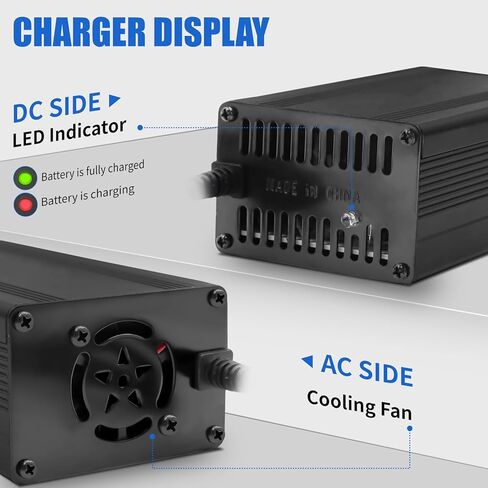 E-FAST 12V 10A Lithium Battery Charger, 14.6V LiFePO4 Battery Charger with Premium Aluminum Housing - 0V Activation for Golf Cart, RV, Marine, Boat, Trolling Motor - Includes Anderson Connector in Saudi Arabia