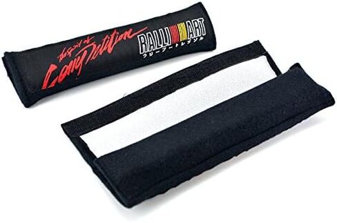 X2 JDM RALLIART BLACK with BLACK Embroidery SeatBelt Cover Shoulder Pad New Pair in Saudi Arabia