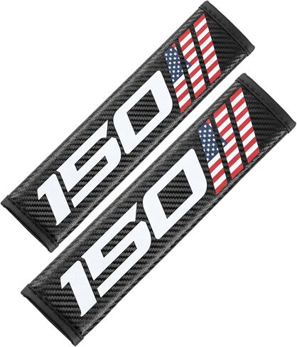 Seat Belt Strap Cover Pad,Compatible with F 150, Interior Car Accessories, for Auto Car Truck Pickup 2025, Carbon Fiber Leather, Shoulder Neck Cushion Protector, 2 PCS in Saudi Arabia