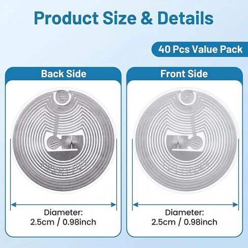 40 PCS NFC Tags Sticker with MIFARE Classic 1K Chip, NFC Tags Round Adhesive RFID Stickers Smart NFC Tag Sticker ISO 14443A 13.56 MHz Self-Adhesive Commercial Access Proximity Cards（1 inch ） in Kuwait