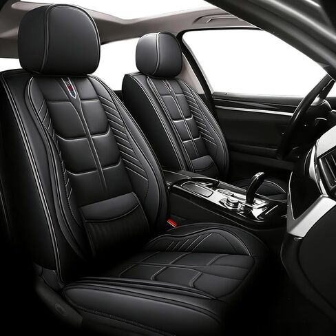 Green orange Leather Car Seat Covers Full Set Universal Fit for Most Cars,SUVs and Sedans, Fit for Jeep Wrangler Seat Covers 2007-2026, Waterproof, 5 Car Seat Protectors, Front and Rear,Black Red in Saudi Arabia