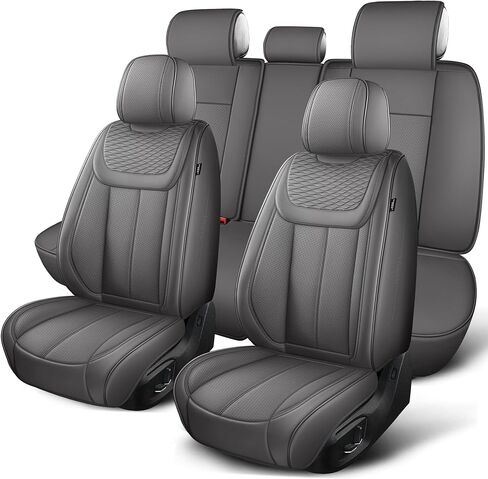 Car Seat Covers Full Set, Universal Fit Black Seat Protectors, Waterproof Anti-Slip Automotive Leather Car Seat Cushion for Most Sedan, SUV, Pick-up Truck,Seat Covers for cars Front and Rear,5 Seats in Kuwait