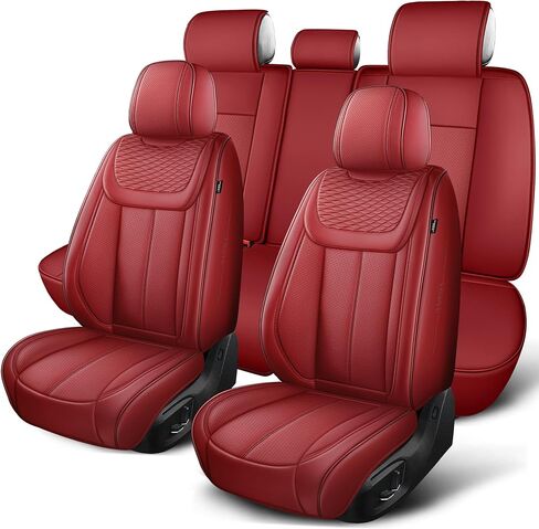 Car Seat Covers Full Set, Universal Fit Black Seat Protectors, Waterproof Anti-Slip Automotive Leather Car Seat Cushion for Most Sedan, SUV, Pick-up Truck,Seat Covers for cars Front and Rear,5 Seats in Kuwait