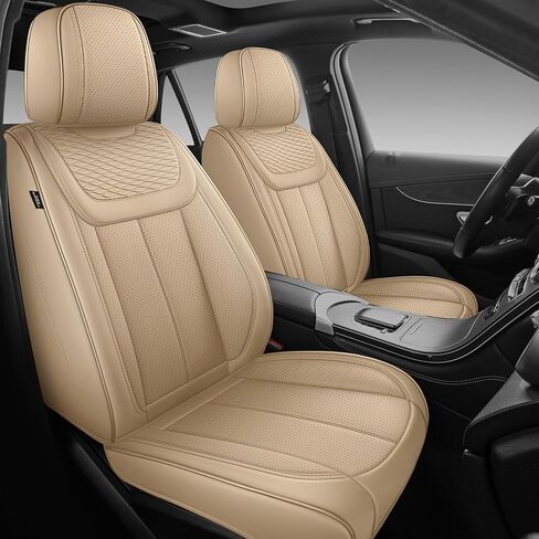 Car Seat Covers Full Set, Universal Fit Black Seat Protectors, Waterproof Anti-Slip Automotive Leather Car Seat Cushion for Most Sedan, SUV, Pick-up Truck,Seat Covers for cars Front and Rear,5 Seats in Kuwait