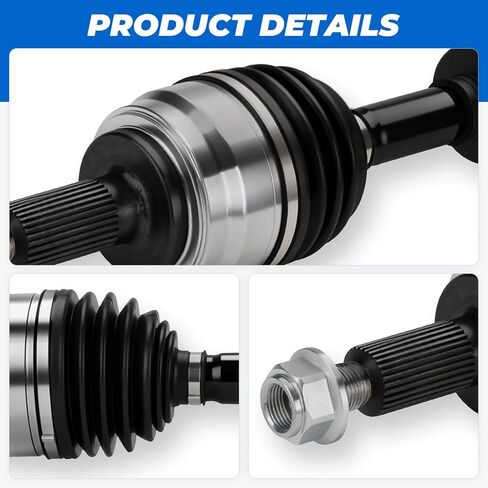 TadaMark 2PCs Front CV Axle Shaft Assembly fit for Ford F-150 4WD 1997-2003, for Expedition 1997-2002, for Lincoln Navigator 1998-2002-4.2L 4.6L 5.4L, for 4WD Only NOT for RWD, Left and Right Side in Kuwait