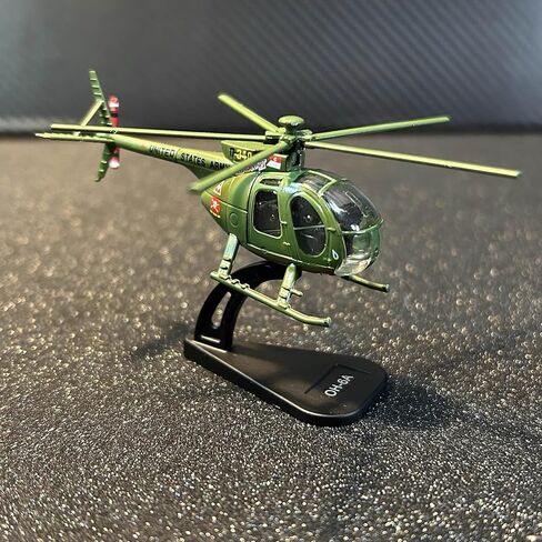 1/100 الجيش الأمريكي OH-6A Cayuse نكاذج الهيلوكوبتر سبيكة عالية محاكاة طائرة الحرفية المقتنيات تذكارية عرض ثابت in Kuwait