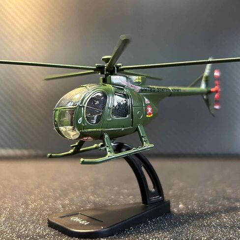 1/100 الجيش الأمريكي OH-6A Cayuse نكاذج الهيلوكوبتر سبيكة عالية محاكاة طائرة الحرفية المقتنيات تذكارية عرض ثابت in Kuwait