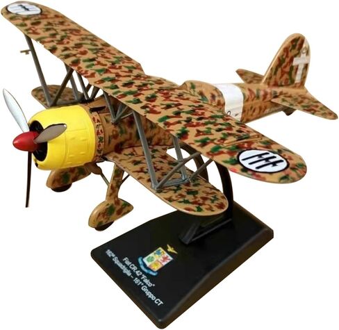 ZEZEFUFU 1:72 Alloy WWII Italian CR.42 Falco Biplane Fighter Model Aviation Science Exhibition Model in Kuwait