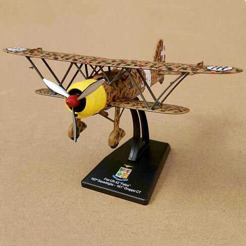 ZEZEFUFU 1:72 Alloy WWII Italian CR.42 Falco Biplane Fighter Model Aviation Science Exhibition Model in Kuwait