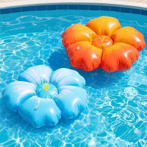 Sotiff Inflatable Hibiscus Pool Decorations with Air Pump 20 Inch PVC Flowers for Summer Pool Party Luau Beach Decor in Kuwait