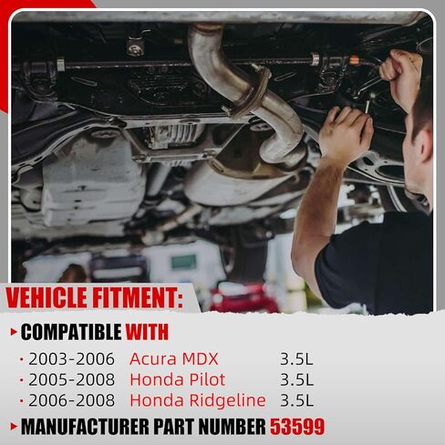 أنبوب Y مرن أمامي مباشر متوافق مع 2005-2008 Honda Pilot، Honda Ridgeline 2006-2008، Acura MDX 2003-2005، 3.5L Non Turbo، 303138 53599 750-123 2100-97914 93126 in Kuwait