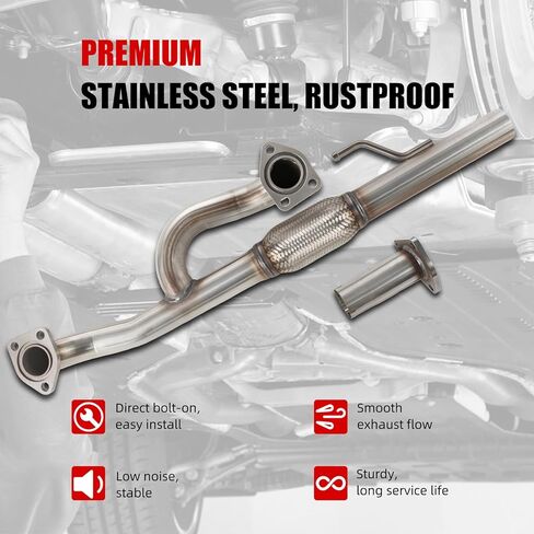 أنبوب Y مرن أمامي مباشر متوافق مع 2005-2008 Honda Pilot، Honda Ridgeline 2006-2008، Acura MDX 2003-2005، 3.5L Non Turbo، 303138 53599 750-123 2100-97914 93126 in Kuwait