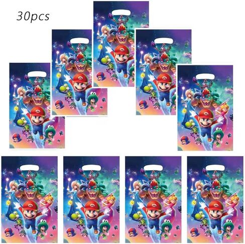 88xiaoyun 30 PCS latest Mario Themed Party Gift Bags, Party Supplies for Kids, Cute Mario Game Themed Party, Birthday Decoration Gift Bags Suitable for Girls or Boys. in Saudi Arabia