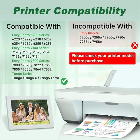 خرطوشة حبر MYTONER 64XL باللون الأسود واللون مجموعة بديلة عالية الإنتاجية لحبر HP 64 HP 64 Ink Work with Envy Photo 7855 7858 7100 7155 7120 6252 7800 7158 Tango X Printer Ink 64XL (عبوتان) in Kuwait