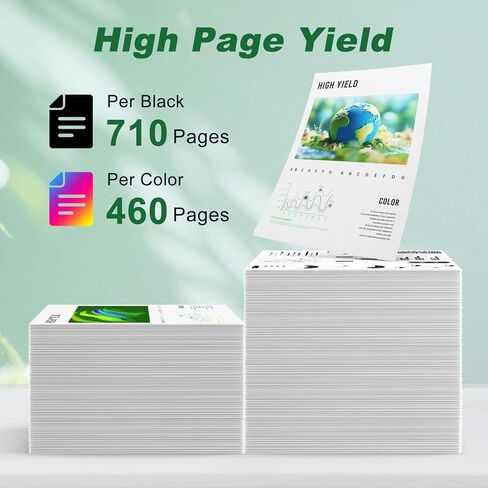 خرطوشة حبر MYTONER 64XL باللون الأسود واللون مجموعة بديلة عالية الإنتاجية لحبر HP 64 HP 64 Ink Work with Envy Photo 7855 7858 7100 7155 7120 6252 7800 7158 Tango X Printer Ink 64XL (عبوتان) in Kuwait