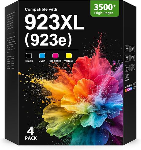 923XL خراطيش الحبر كومبو حزمة استبدال لـ HP 923e 923XL HP923XL لـ OfficeJet Pro 8120e 8125e 8130e 8135e 8138e 8139e 8120 8122 8124 8125 8130 8132 8134 8135 طابعة 8138 8139 (مع شريحة) in Kuwait