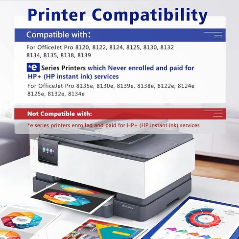 923XL خراطيش الحبر كومبو حزمة استبدال لـ HP 923e 923XL HP923XL لـ OfficeJet Pro 8120e 8125e 8130e 8135e 8138e 8139e 8120 8122 8124 8125 8130 8132 8134 8135 طابعة 8138 8139 (مع شريحة) in Kuwait