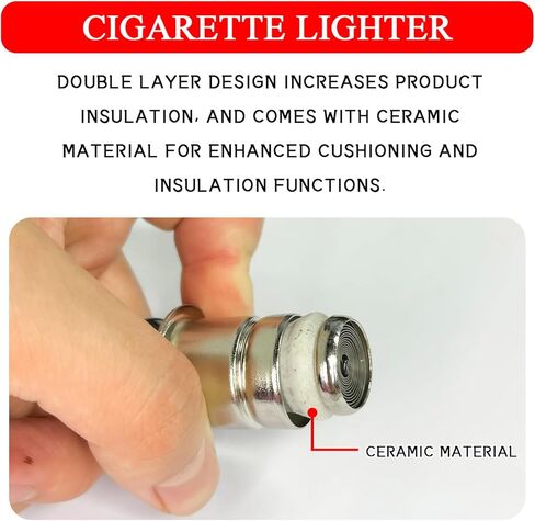 Car Cigarette Lighter 12V Pop-Out Cigarette Lighter Replacement 2PCS Universal Metal Plastic Construction Ignition Lighters Power Plug Fits Most Vehicles 12 Volt Socket & Power Source(2PCS/12V) in Kuwait
