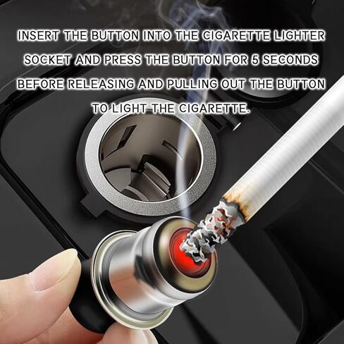 Car Cigarette Lighter 12V Pop-Out Cigarette Lighter Replacement 2PCS Universal Metal Plastic Construction Ignition Lighters Power Plug Fits Most Vehicles 12 Volt Socket & Power Source(2PCS/12V) in Kuwait
