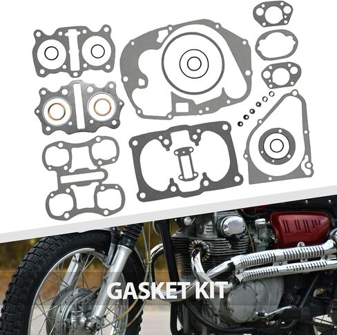 11394-286-040 Engine Gasket Set Rebuild Kit, Replacement for Honda SL350K0 Motosport 1969 1970 CL350K Scrambler 1970-1973 CB350K Super Sport 1970-973, Replaces 11395-286-040 in Kuwait