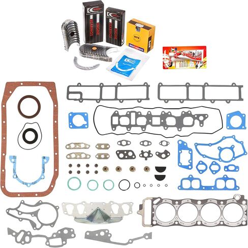 Engine Rering Kit FSBRR2000 Compatible With 85-95 Toyota 4Runner Pickup Celica 22R 22RE 22REC Full Gasket Set, Standard Size Main Rod Bearings, Standard Size Piston Rings in Kuwait