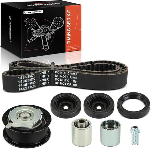 A-Premium Engine Timing Belt Kit Compatible with Volkswagen Jetta 06-08, Passat 06-08, Eos 07-09, GTI 06-09 & Audi A4 A4 Quattro 05-09, A3 A3 Quattro 06-08, TT 08-09, TT Quattro TTS Quattro 09-2.0L in Kuwait
