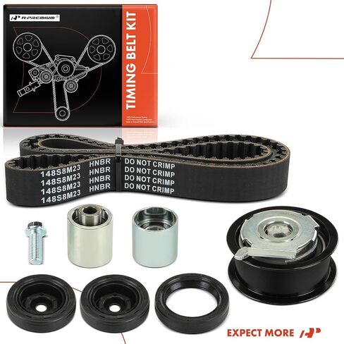A-Premium Engine Timing Belt Kit Compatible with Volkswagen Jetta 06-08, Passat 06-08, Eos 07-09, GTI 06-09 & Audi A4 A4 Quattro 05-09, A3 A3 Quattro 06-08, TT 08-09, TT Quattro TTS Quattro 09-2.0L in Kuwait