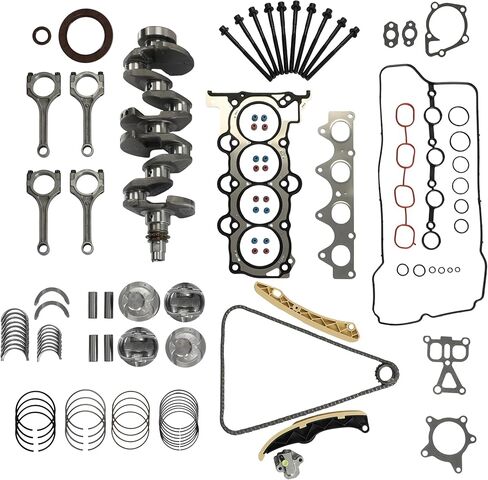 G4FD 1.6 Engine Rebuild Overhaul Kit With Crankshaft Connecting Rods Piston/Ring Timing Chain Kit Fit For Hyundai Accent Veloster Kia Rio Soul 1.6L 2012-2017 231102B610 231102B610A in Saudi Arabia