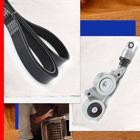 JC Whitney JFBAJCWTBK00005 Engine Serpentine Drive Belt Kit - Compatible with Honda Accord 2008-2010, Pilot 2006-2011, Odyssey 2005-2010, Accord Crosstour 2010-3.5L in Kuwait