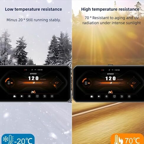 Motorcycle Dash Cam 6.25 Inch 12MP 150 Degree Wide Angle Front and Rear Camera Motorcycle Driving Recorder in Kuwait