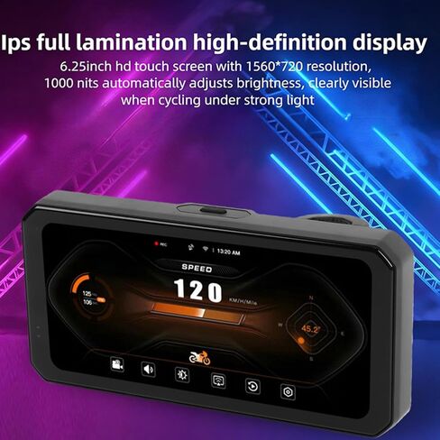 Motorcycle Dash Cam 6.25 Inch 12MP 150 Degree Wide Angle Front and Rear Camera Motorcycle Driving Recorder in Kuwait