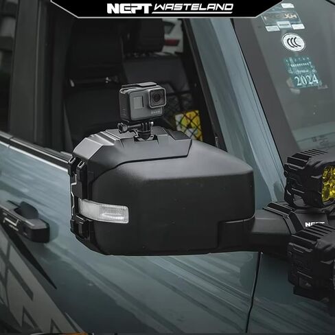 Rearview Mirror Rain Visor and Camera Mount for Ford Bronco 2021-2025, CNC Aluminum Offroad Shield with 1/4 Inch Action Cam Slot, Vibration Free Trail Dash Holder in Kuwait