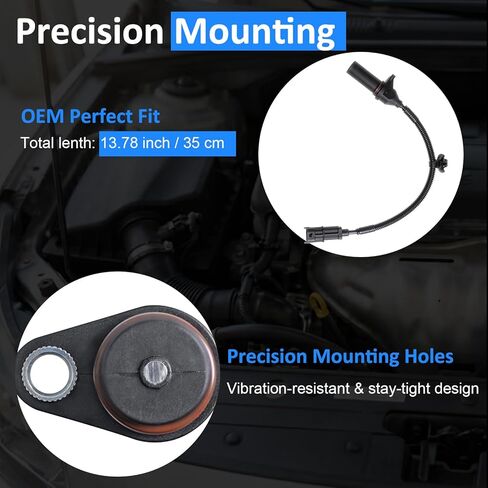 39180-2B000 Engine Crankshaft Position Sensor Compatible with Hyundai Elantra 2011-2020, Accent, Tucson, Veloster, Fit for Kia Soul, Forte, Rio 1.6L 1.8L 2.0L, Replaces PC934 907-787 SU13885 in Kuwait