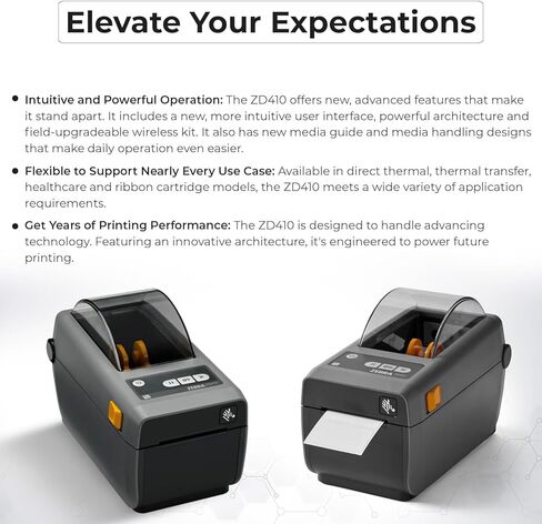 ZD410 Direct Thermal Label Printer for Shipping Barcodes Desktop USB Ethernet Wired Office Use in Kuwait