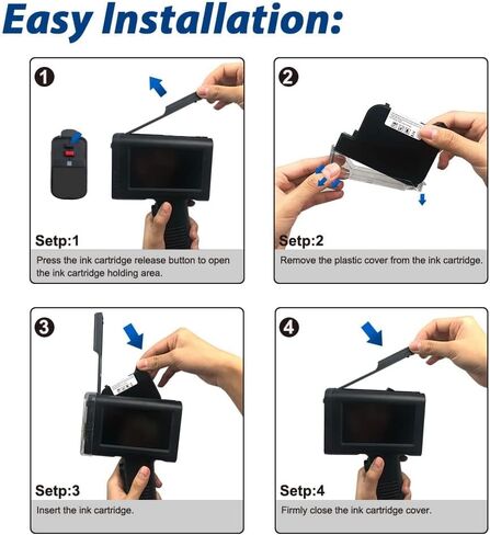 BENTSAI BT-HH6105B2 Handheld Inkjet Printer with 1/2 Inch Print Height Portable Handheld Printer for EXP Date, Batch Number, QR Code, Barcode, Logo on Carton Wood Fabric Plastic Metal (Black) in Saudi Arabia