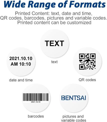 BENTSAI BT-HH6105B2 Handheld Inkjet Printer with 1/2 Inch Print Height Portable Handheld Printer for EXP Date, Batch Number, QR Code, Barcode, Logo on Carton Wood Fabric Plastic Metal (Black) in Saudi Arabia