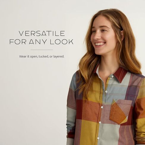 Pendleton Women's Relaxed Flannel Shirt, 100% Soft Cotton Long Sleeve in Saudi Arabia