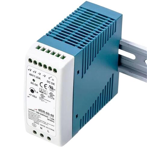 1 قطعة MDR-60-48 48 فولت 1.25A 50 واط مخرج واحد صناعي DIN السكك الحديدية مصدر الطاقة AC-DC in Kuwait