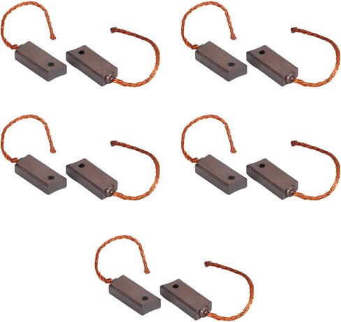 Alternator Regulator Brush Set, 10 Pcs Motor Carbon Brush Replacement for Commutator Slip Ring with Metal Copper Material, Fit for RE60 RE72 RE58 9190067005 in Kuwait