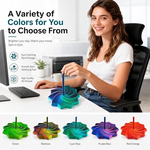 3D Printed Fidget Star with Detachable Handle,12 Pcs Colorful Fractal Expanded Hexagon Whirling Spiral Star Shaped Sensory Toys for Stress Relief Gifts for Kids in Kuwait