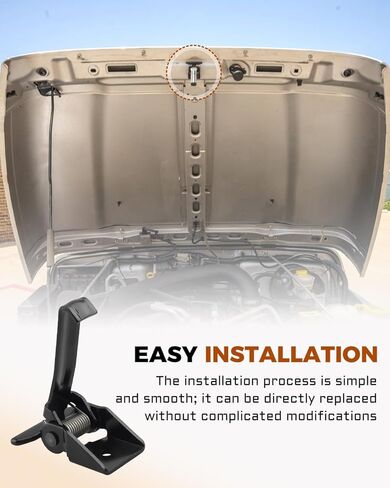 106242 Hood Safety Catch Assembly Fit for Jeep Wrangler 1997-2006, Replace 55176731AF 55176731AE in Saudi Arabia