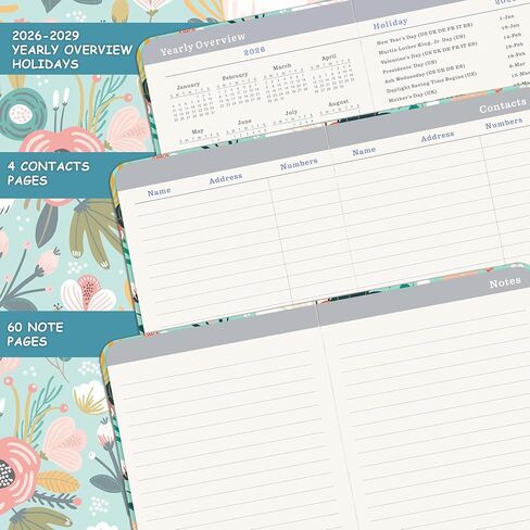 2025-2027 Pocket Planner - 3 Year Monthly Planner 2025-2027, Jan. 2025 to Dec. 2027, Pocket Calendar for Purse with Pen Holder, Bookmarks, 6.3" x 3.7" in Saudi Arabia