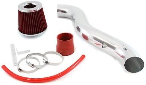 مجموعة RL Concepts 3 بوصات مدخل هواء أحمر قصير + فلتر لـ 90-93 Integra 1.7/1.8 L4 in Kuwait