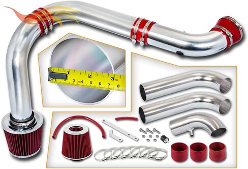 Rtunes Racing Cold Air Intake Kit Filter Combo RED Compatible For 03-08 Ram 1500 2500 3500 Hemi 5.7L V8 (3 Piece) in Kuwait