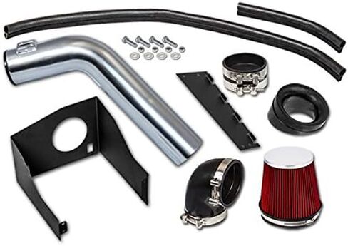 4" Red Heat Shield Cold Air Intake Induction Kit + Filter Compatible with 09-10 Ford F150 07-14 Expedition Lincoln Navigator 5.4L V8 in Saudi Arabia